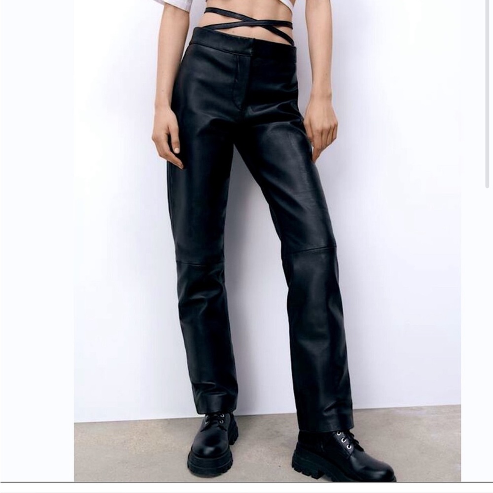 Zara Genuine Leather Pant
